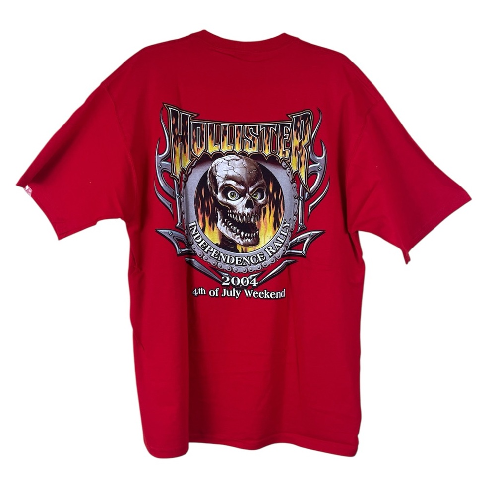 Vintage 2004 4th of July Weekend Red Men’s tee shirt Skeleton Fire print size XL